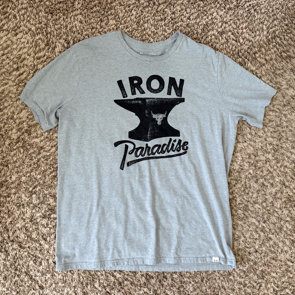Under Armour Project Rock Iron Paradise Gray T-Shirt